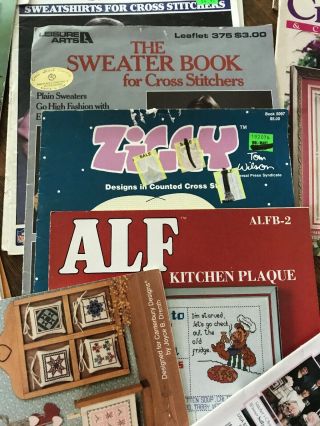Huge Vtg Lot—57 Cross Stitch magazines,  books,  patterns—80s,  90s,  Estate Unique 8