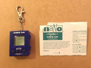 Nano Fighter Supreme Sumo Vintage Virtual Pet Blue With Instructions