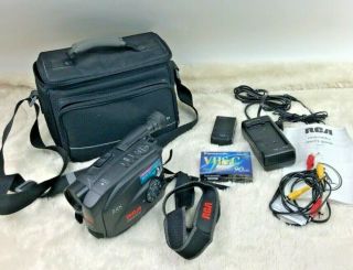 Vtg Rca Autoshot Cc6151 Vhs - C Camcorder Video Camera 22x Zoom Tapes Bag Battery