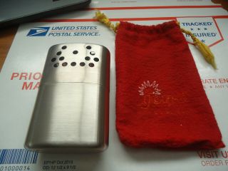 Vintage Jon - E Hand Warmer Stainless Steel With Pouch