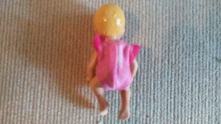 Barbie Doll Vintage 1990 ' s Newborn Baby Girl W/Pink Outfit Headband Open Mouth 2