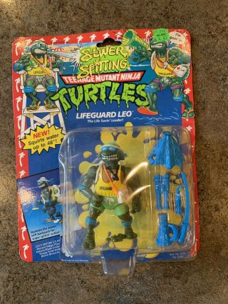 Vintage Tmnt Teenage Mutant Ninja Turtles Sewer Spitting Lifeguard Leo