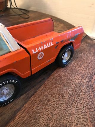 VINTAGE 1961 Nylint U - HAUL Econoline Pickup Metal Pressed Truck Toy RARE Orange 6