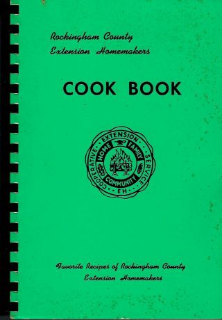 Reidsville Nc Vintage Rockingham County Extension Homemakers Club Cook Book