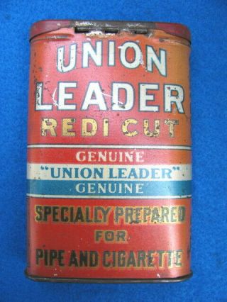 Vintage UNION LEADER (Uncle Sam logo) Tobacco pocket TIN 2