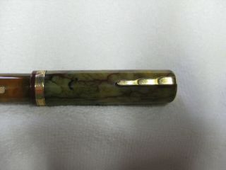 Vintage Brown Marbled Waterman ' s Lady Patricia Fountain Pen 8