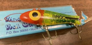 Vintage Doug English Bingo Fishing Lure B12 Texas Unknown Box & Insert