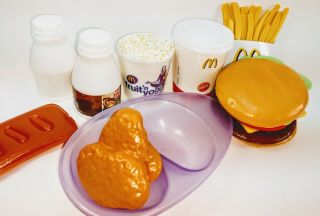 Plastic Play Food Vintage Mcdonald’s 16 Pc