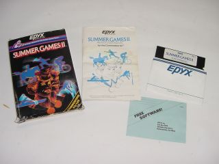 Vintage Epyx Software Summer Winter Games Commodore 64 128 Computer Booklet Disk 3