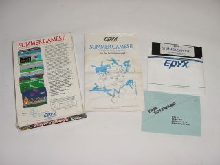 Vintage Epyx Software Summer Winter Games Commodore 64 128 Computer Booklet Disk 4