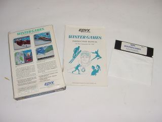 Vintage Epyx Software Summer Winter Games Commodore 64 128 Computer Booklet Disk 6