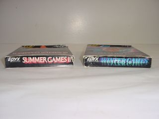 Vintage Epyx Software Summer Winter Games Commodore 64 128 Computer Booklet Disk 8