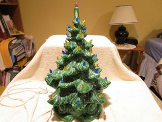 Vintage Atlantic Mold Ceramic Light - Up Christmas Tree