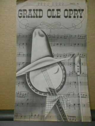 Vintage Grand Ole Opry Program,  Sept.  28,  1963,  M.  Robbins,  Al Et.