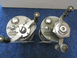 Vintage Pflueger Supreme Reels 1 Freespool And One With Cub Handle