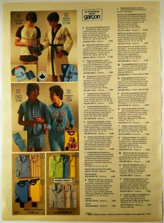 1980 Vintage Paper Print Ad Fashion Sleepwear Pyjama Socks Briefs Underwear