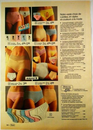 1980 Vintage Paper Print Ad Baby Doll Panties Undies Women Lingerie Underwear