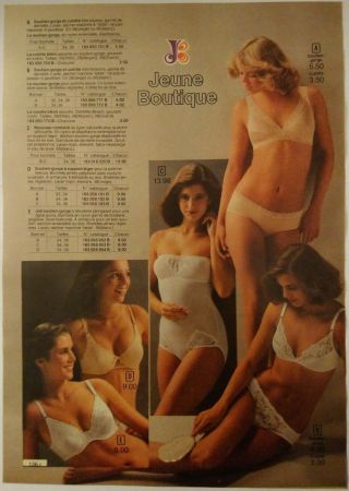 1980 Vintage Paper Print Ad Bra Panties Undies Women Lingerie Underwear