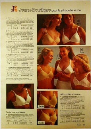 1980 Vintage PAPER PRINT AD bra panties undies women lingerie underwear 2