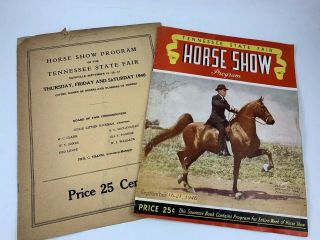 Vintage 1946 Souvenir Book & Program From Tennessee State Fair Horse Show
