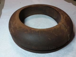 Awesome Vintage Brim Hat Mold Great Patina Size 6 7/8.  Stamped 708.  Cracked
