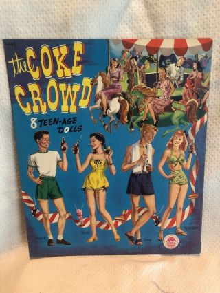 Vintage 1946 The Coke Crowd Paper Dolls By Merrill Rare & Uncut