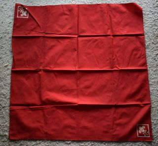 Vintage Boy Scout 1933 - 47 Neckerchief - Solid Color - Red - Full Square