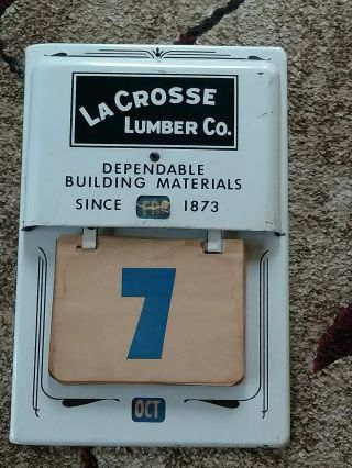Vintage La Crosse Lumber Company Wall Calendar / Sign (louisiana,  Missouri)
