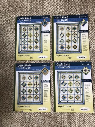Vintage Quilt Patterns Block Of The Month “mystic Blue” Patterns Only Jo - Ann Fab