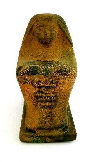 Unique Ushabti Statuette Hieroglyphic Figurine Egyptian Antiquity Pharaoh Shabti