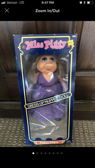 Vintage Miss Piggy Dress Up Doll Muppets Fisher Price 1981