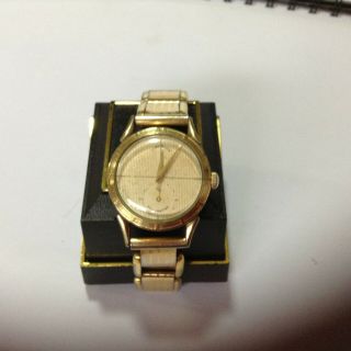 Vintage 14kt Gold Filled Lord Elgin Wristwatch,  21 Jewels,  713,  Shockmaster,  Usa