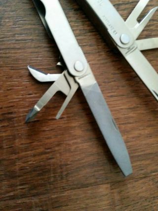 vintage LEATHERMAN 1325473 TOOL With Leather Case MADE USA PRE - OWNED 6