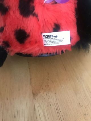 1999 Furby Toy Tiger Red And Black Spots Vintage 70 - 800 Ladybug 3