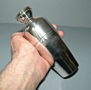 Vintage Napier Personal Cocktail Shaker In Silver Plate: 1950s Martini,  Barware