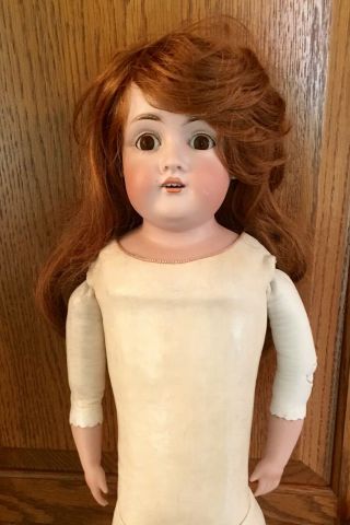 Antique Doll Kestner (?) 9.  154 Dep,  24 ",  Brown Sleepy Eyes,  Bisque Head & Arms