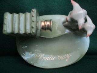 Vintage Atlantic City Double Pink Pig Fairing Figurine Posing for Camera Germany 6
