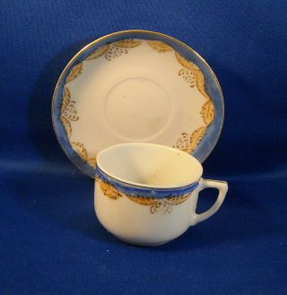 Vintage Y.  A.  Brands White Fine Bone China Miniature Tea Cup & Saucer Japan
