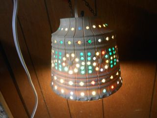Vintage Lawnware - Hanging Lamp - Swag Light - Rv Camper Patio Usa Tested/works