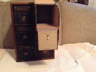 Vintage Globe Wernicke 6 drawer Oak Organizer File Box 5