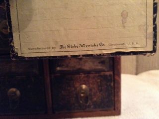 Vintage Globe Wernicke 6 drawer Oak Organizer File Box 6