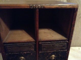 Vintage Globe Wernicke 6 drawer Oak Organizer File Box 7