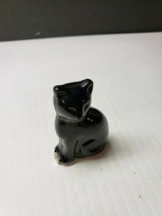 Vintage Hard Plastic Black Cat Figural Tape Measure