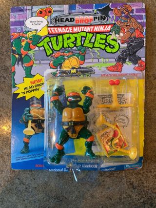 Vintage Tmnt Teenage Mutant Ninja Turtles Head Droppin Mike With Joke Book