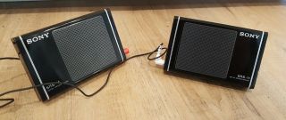 Vintage Sony Srs - 11 Active Speakers For Walkman
