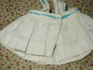 Vintage Tiny Terri Lee Jerri Lee White Turquoise Suspender Skirt Shorts 3