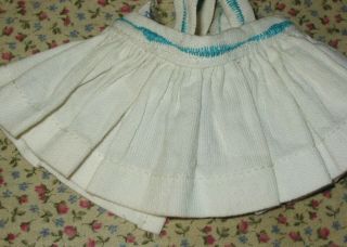 Vintage Tiny Terri Lee Jerri Lee White Turquoise Suspender Skirt Shorts 5