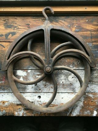 Vintage Cast Iron Wheel Farm Barn,  Antique,  Rustic Decor,  Steam Punk,  Industrial