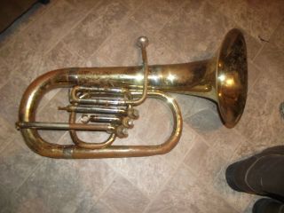 Vintage Couesnon 3 Valve Bell Tuba Part Or Referbish