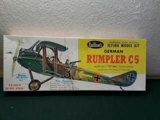 Vintage Flying Model Kit Airplane German Rumpler C5 By Guillows Kit No 206